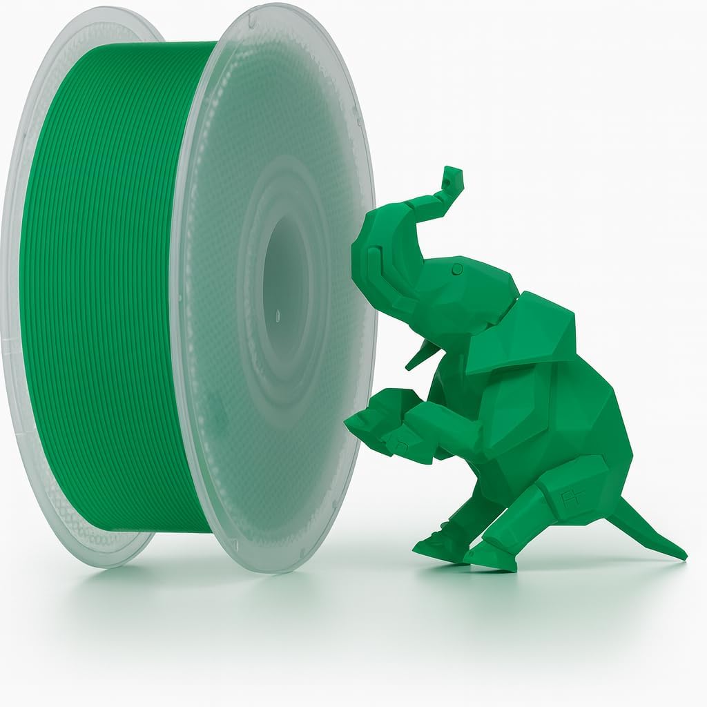 Bambu Lab PLA Filament Mistletoe Green displaying festive holiday color for Christmas decorations and seasonal prints