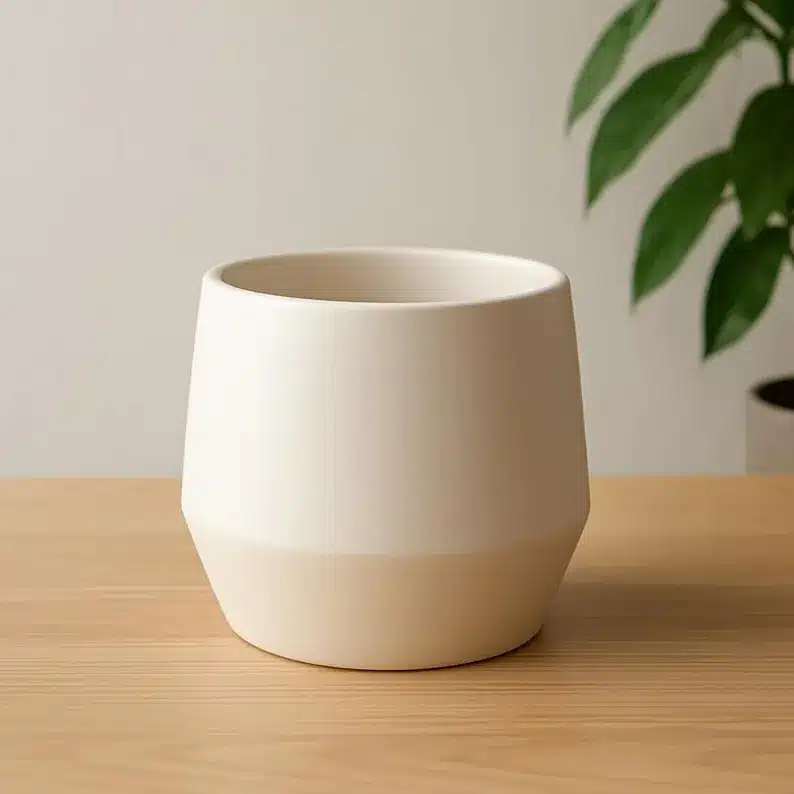 Modular geometric 3D printed planters and shelves for modern home decor