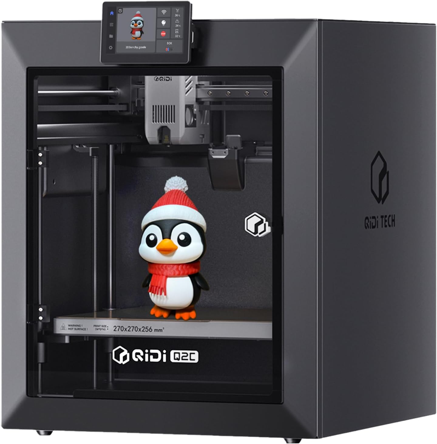 QIDI Q2C enclosed 3D printer showing open-source design and CoreXY structure ideal for beginners
