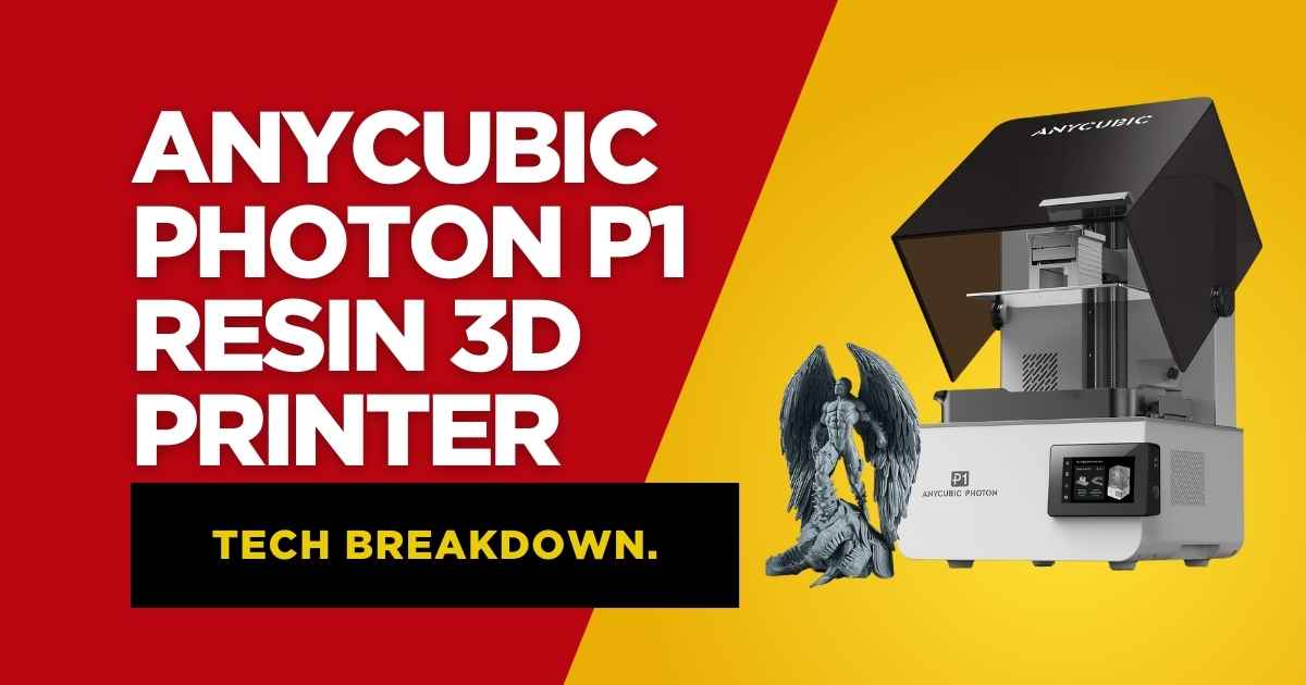 Anycubic Photon P1 Resin 3D Printer with lid open showing dual build plate system