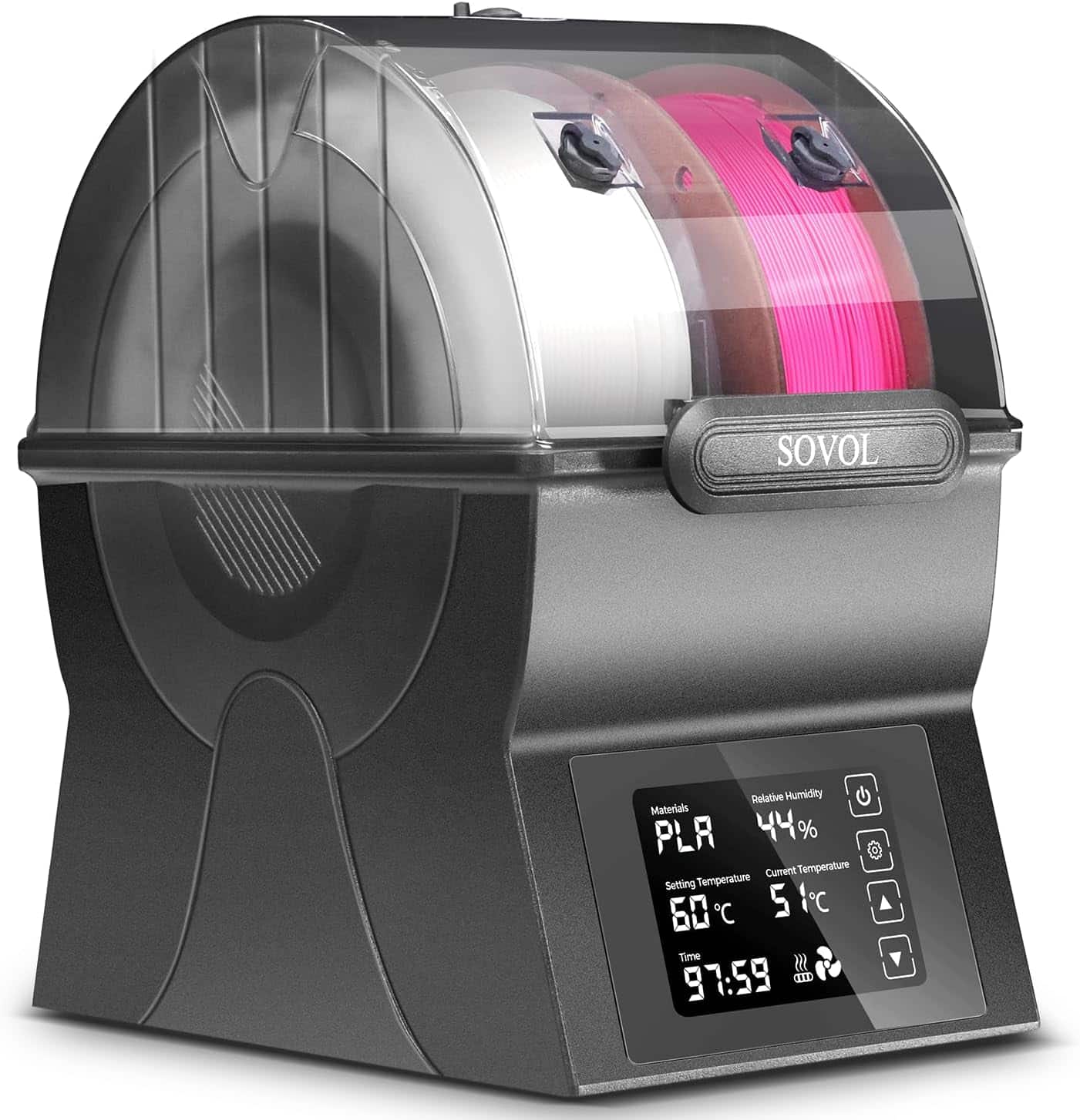 Sovol SH02 filament dryer box with dual spool slots and PTC heater