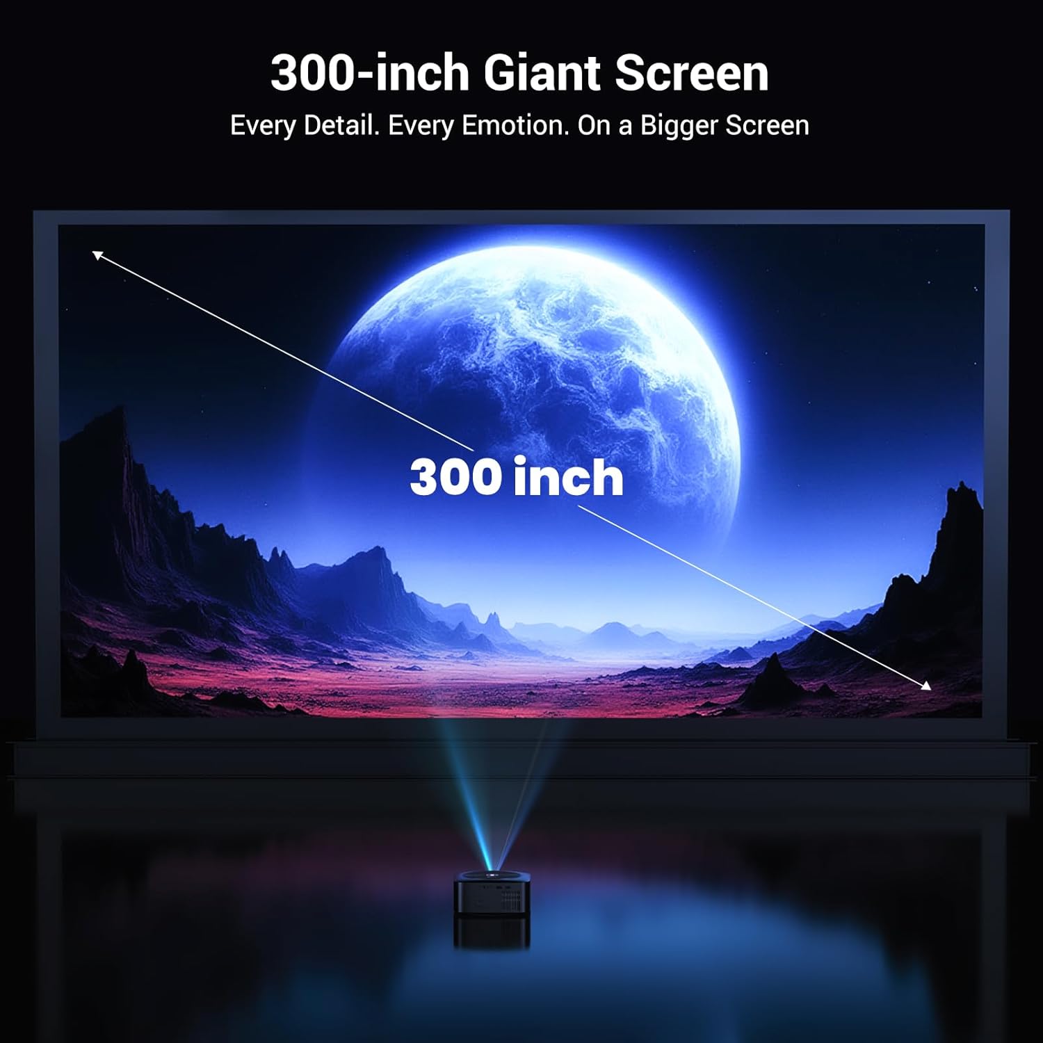 HAPPRUN projector giant 200 inch screen outdoor projection setup