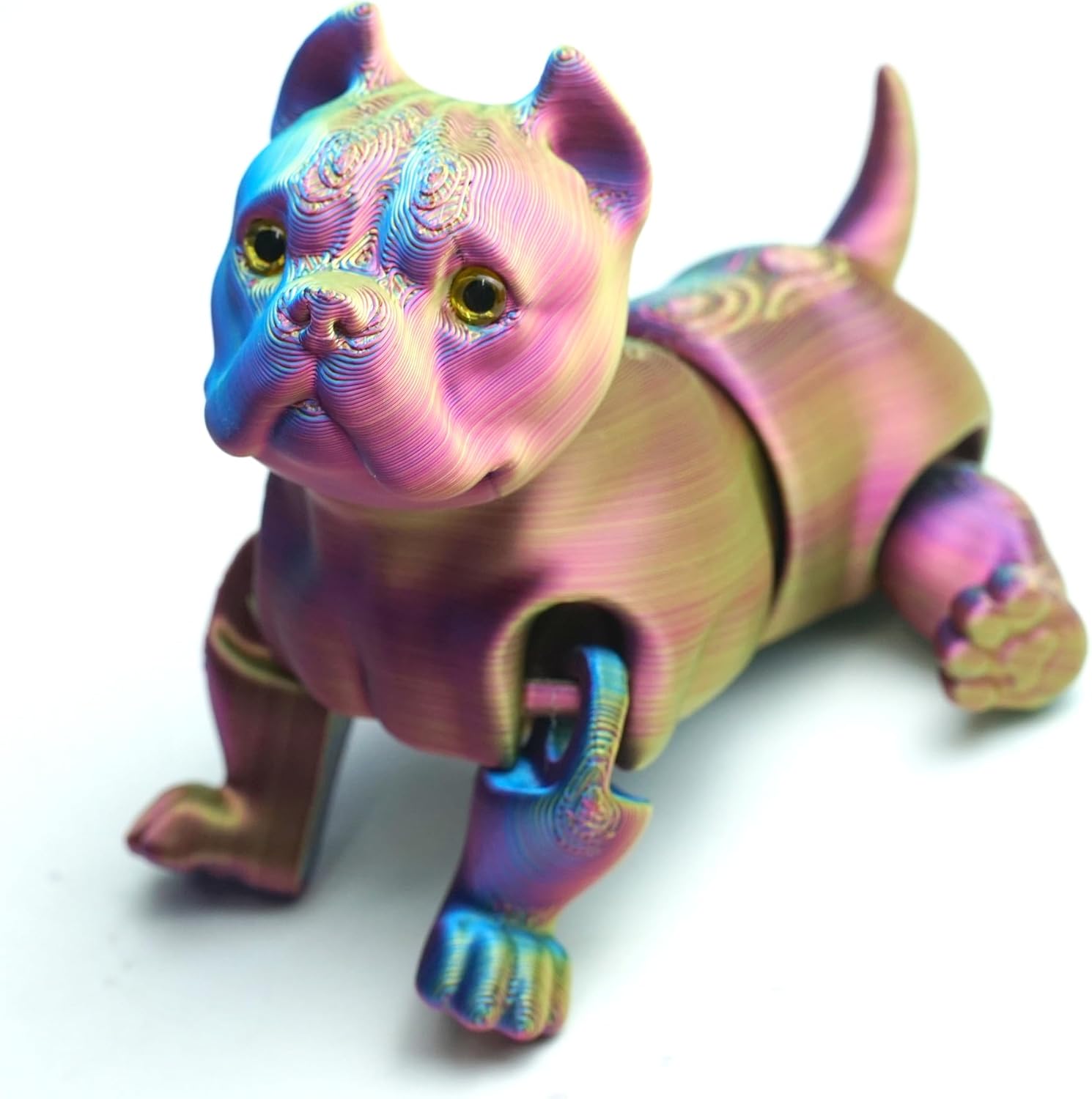 3D printed dog model flexible animals toy statue movable joints home office decor autism ADHD fidget executive desk