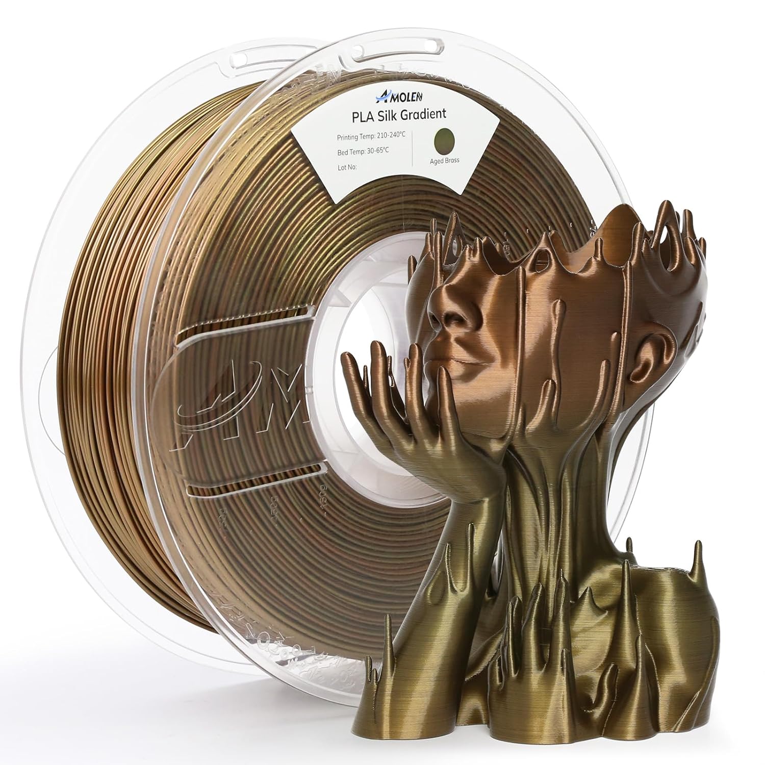 AMOLEN Silk Aged Brass Gradient PLA