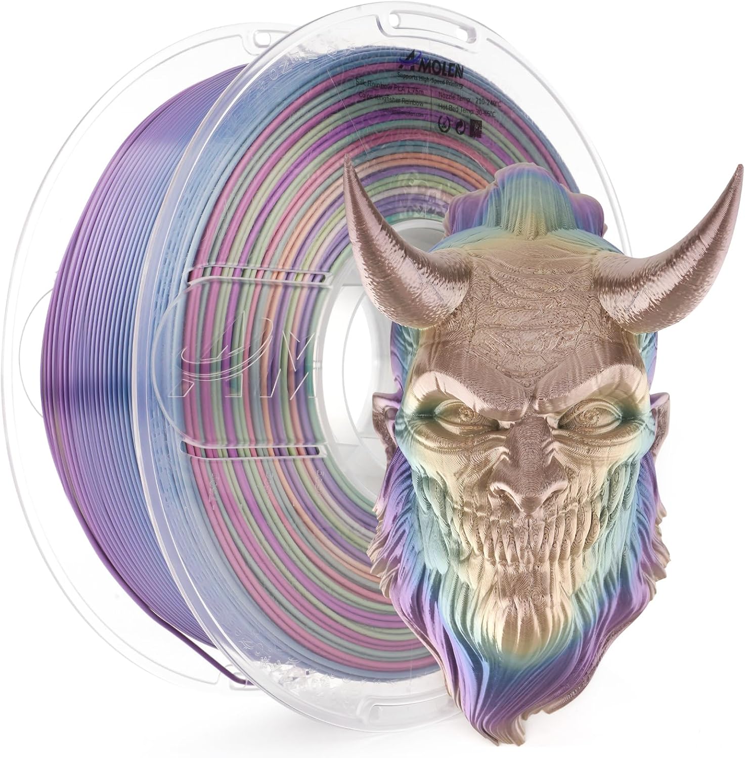 AMOLEN Silk Kingfisher Rainbow Gradient