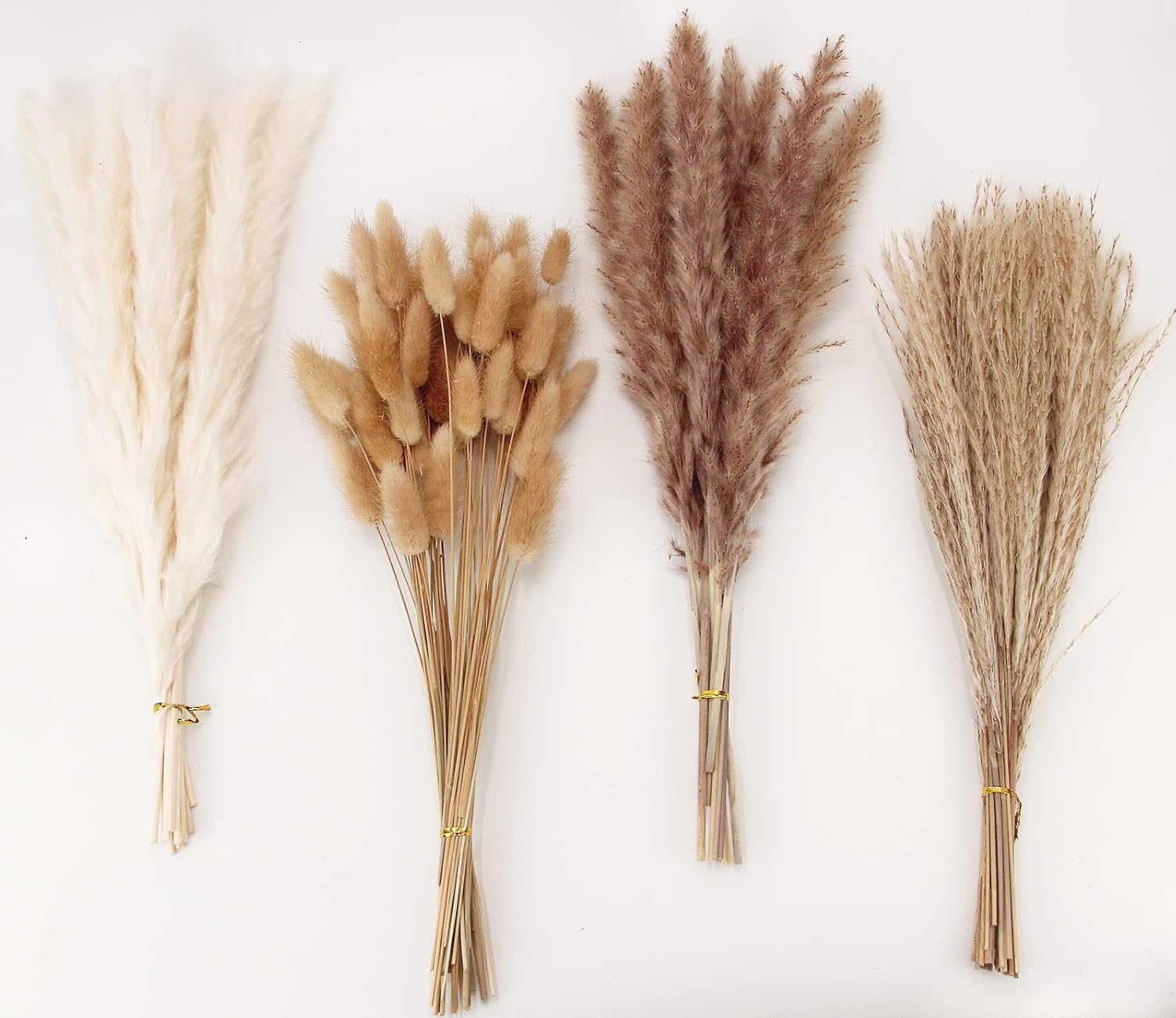 ANPROOR 100 stems dried pampas grass with bunny tails boho rustic farmhouse home table decor