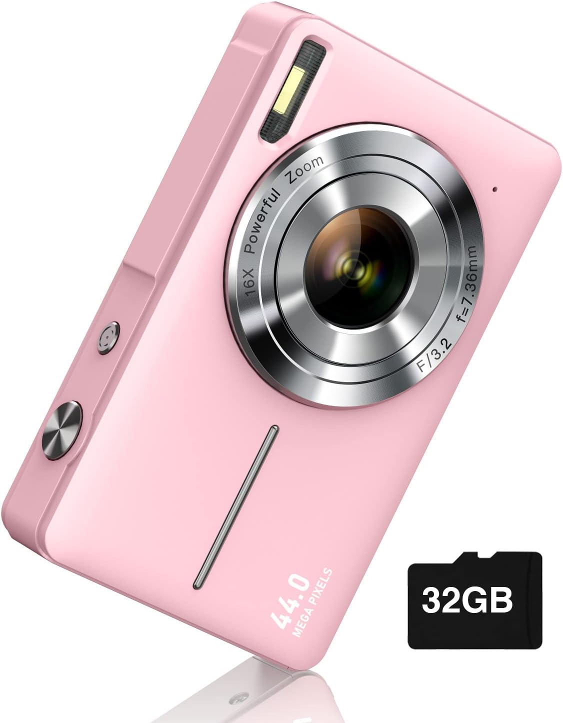 CamKory FHD 1080P digital camera pink compact point and shoot