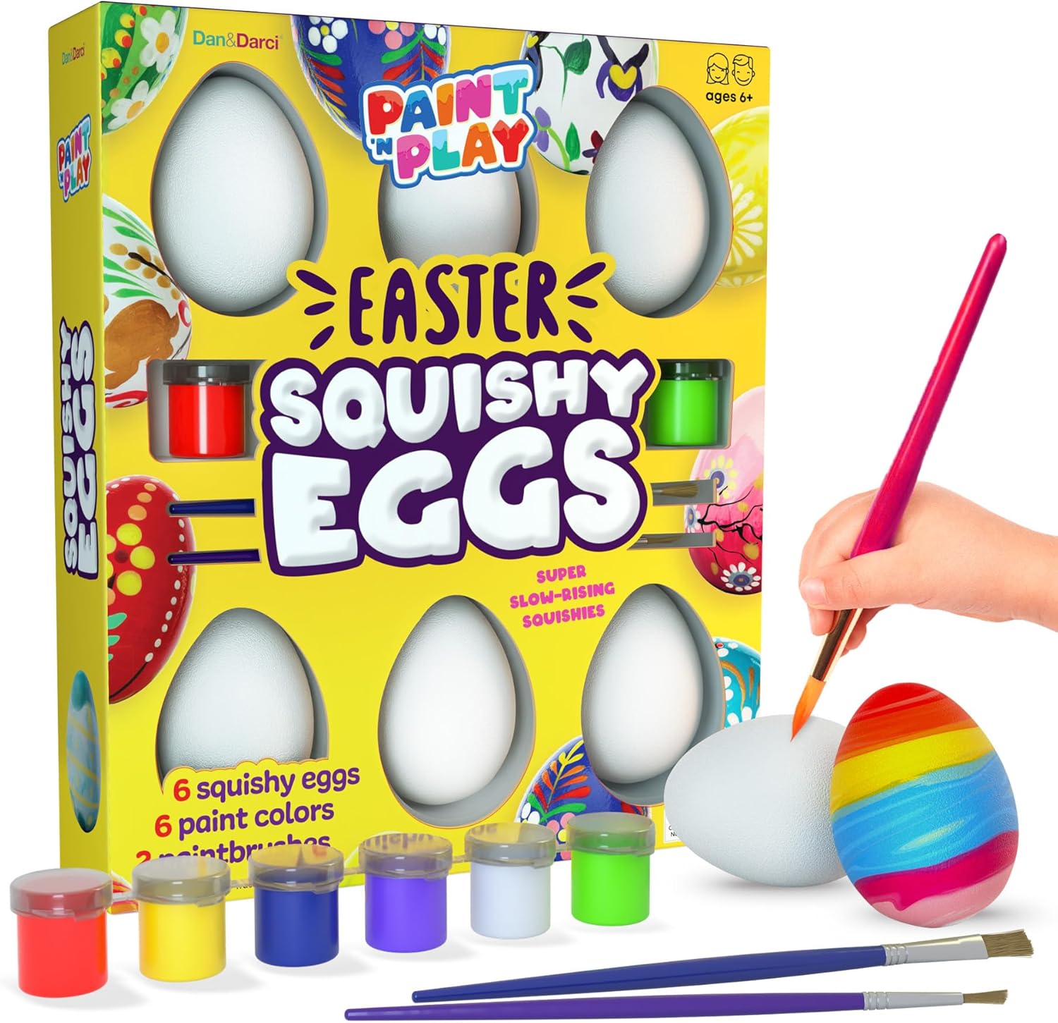 Dan and Darci Easter Egg Squishy Painting Kit arts crafts for girls boys