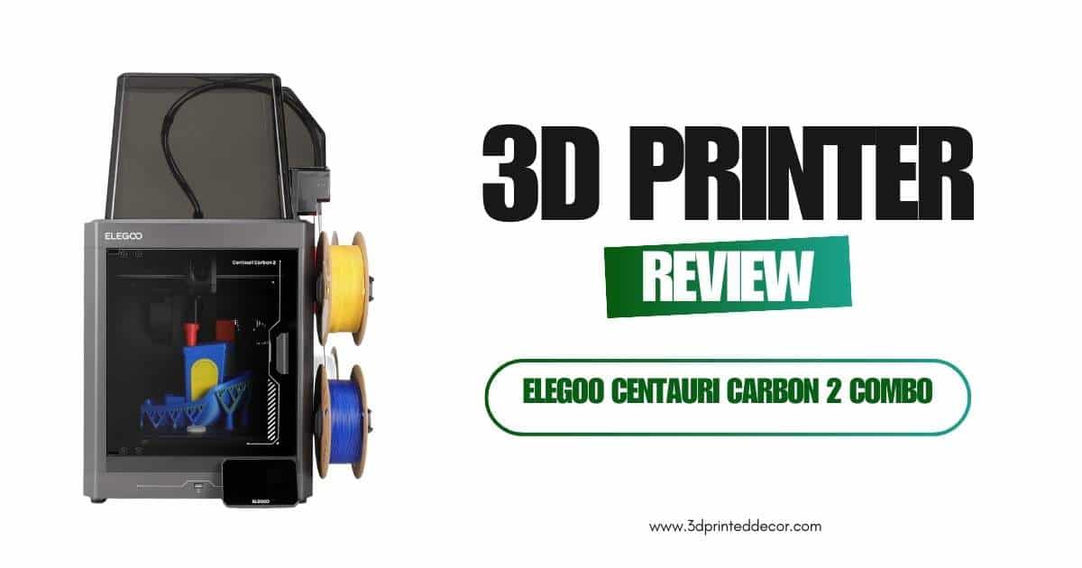 ELEGOO Centauri Carbon 2 Combo multicolor 3D printer front view on dark background