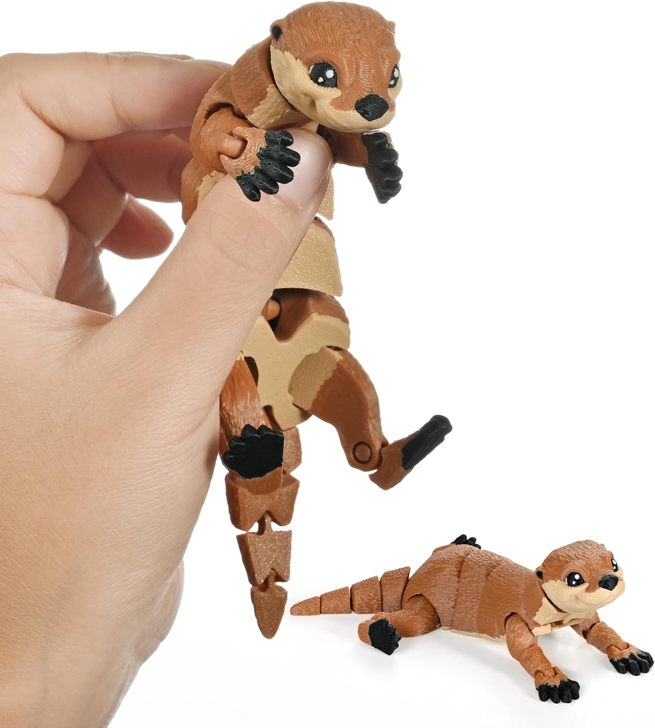 GemmiCho 3D printed sea otter toy 5.7 inch articulated figurine Easter basket stuffers stress relief kids