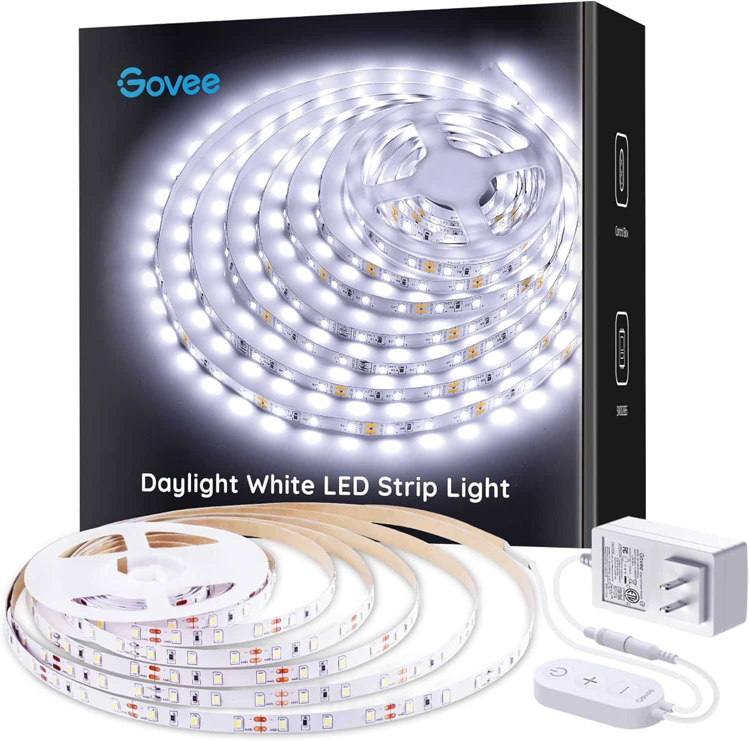 Govee White LED Strip Lights 16.4ft 6500K 300 LEDs — best budget LED for 3D printer enclosure task lighting