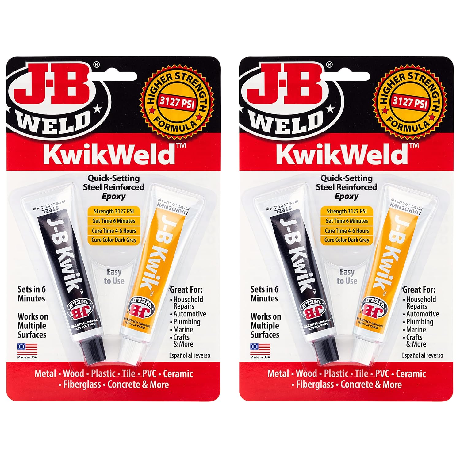 J-B Weld KwikWeld 6-minute epoxy for functional 3D printed parts