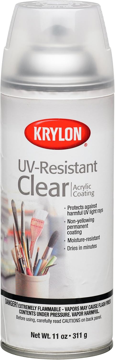 Krylon UV-Resistant Clear Gloss spray for 3D print sealing