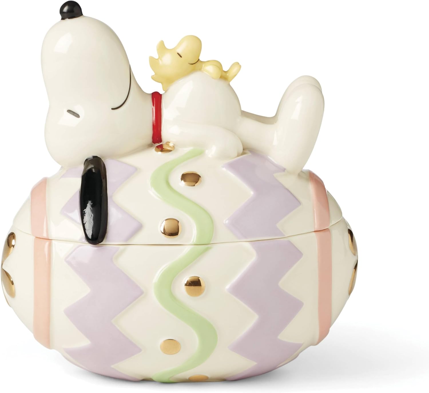 Lenox Peanuts Easter Snoopy covered candy dish spring serveware
