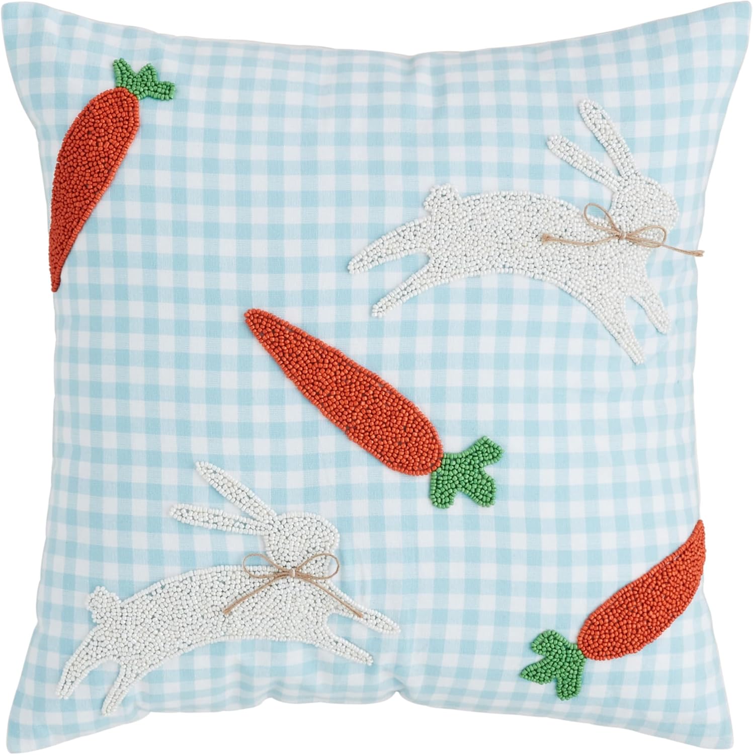Mud Pie bunny Easter carrot decorative pillow spring home sofa accent decor