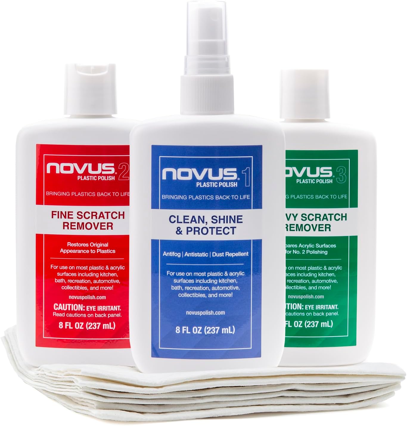 Novus Plastic Polish Kit 3-pack for 3D print finishing