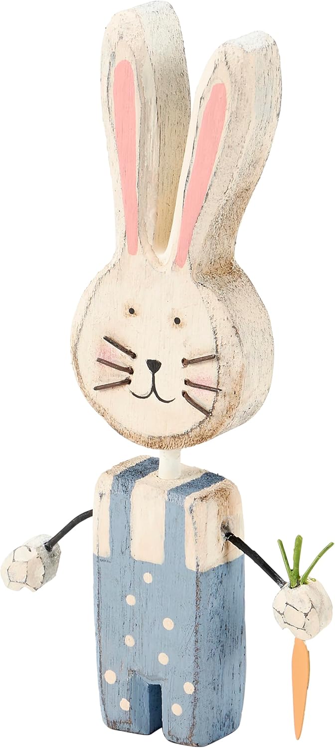 Primitives by Kathy Skippy Bunny Chunky Sitter folk art wooden shelf figurine Easter