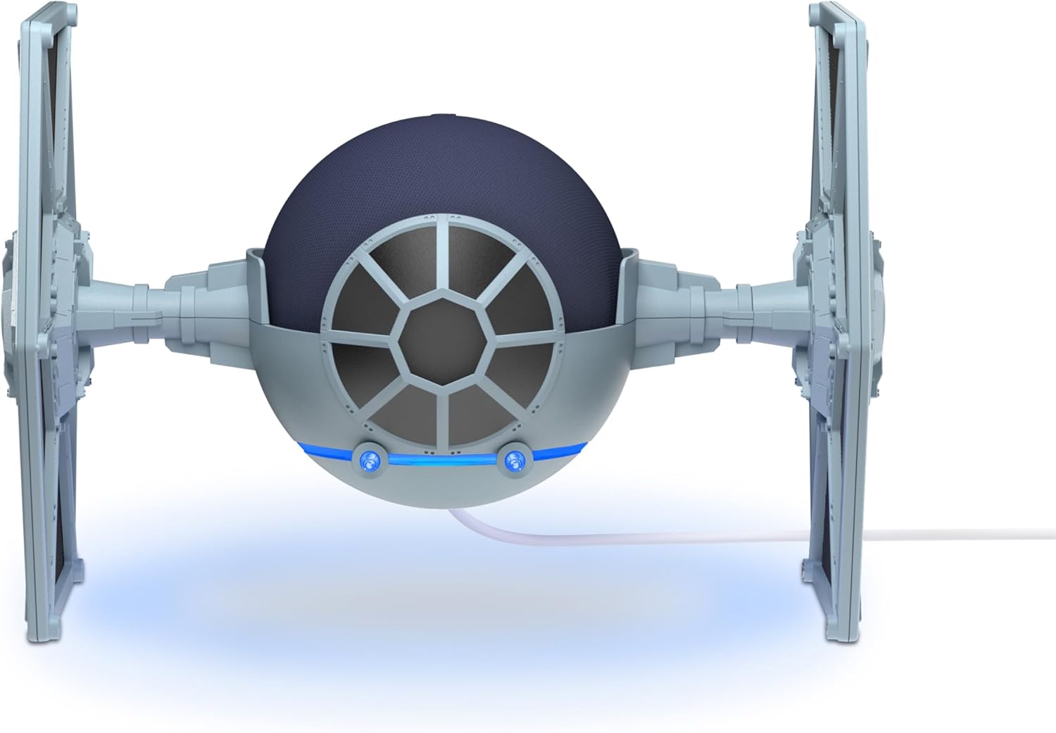 STAR WARS TIE Fighter Stand holding Echo Dot 5th Gen – Imperial diorama display with glowing engine port