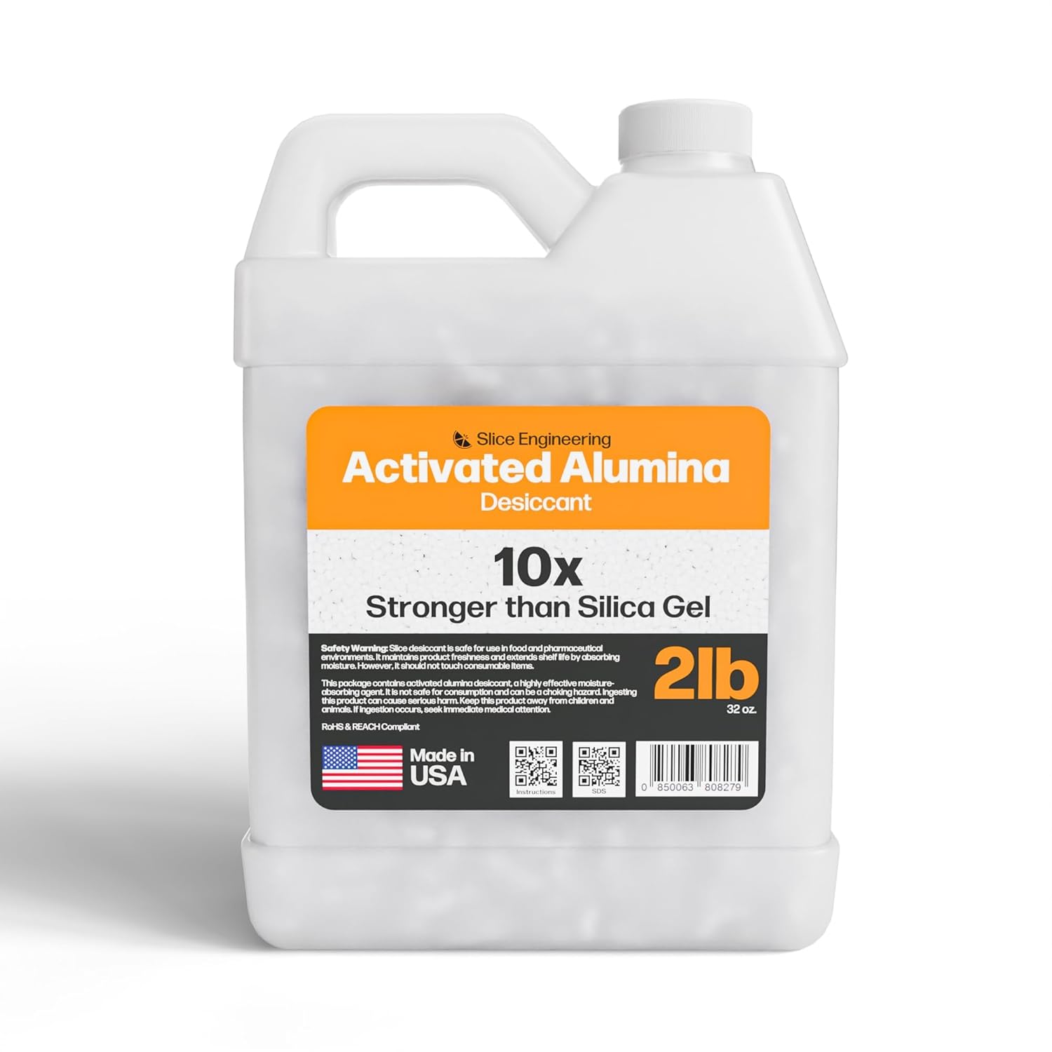 Slice Engineering activated alumina desiccant beads for filament storage