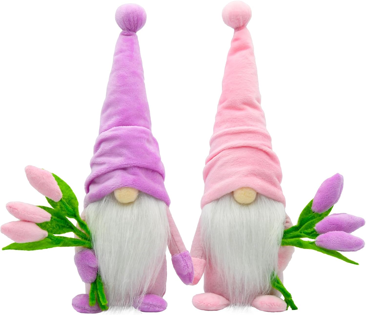 KnomeKo tulip spring gnomes plush decor table tiered tray indoor home gifts women