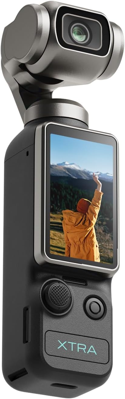 Xtra Muse vlogging pocket camera with 3-axis gimbal stabilizer and 1-inch CMOS sensor