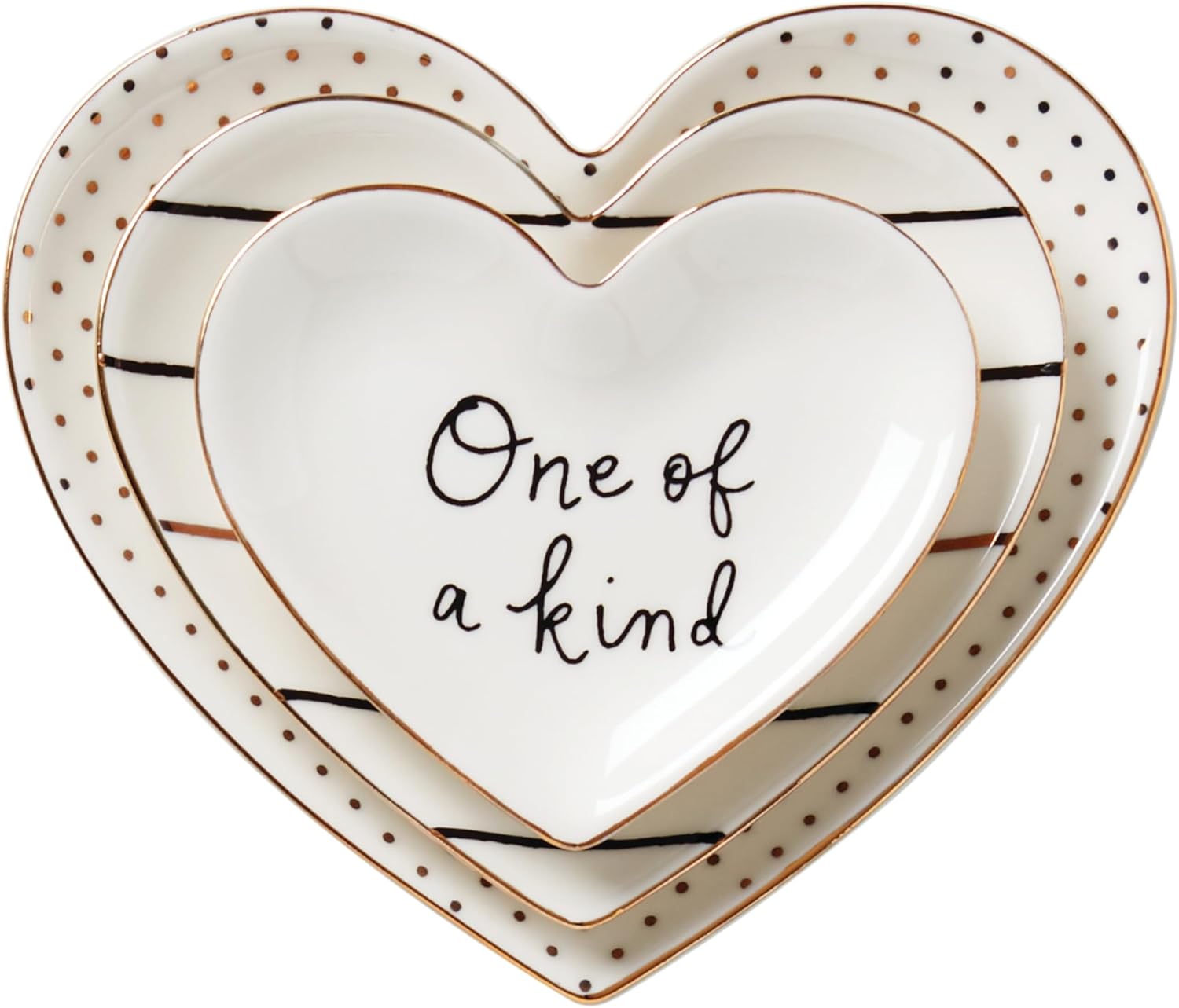 Kate Spade New York Charmed Life 3-Piece Catch All white trinket tray gift
