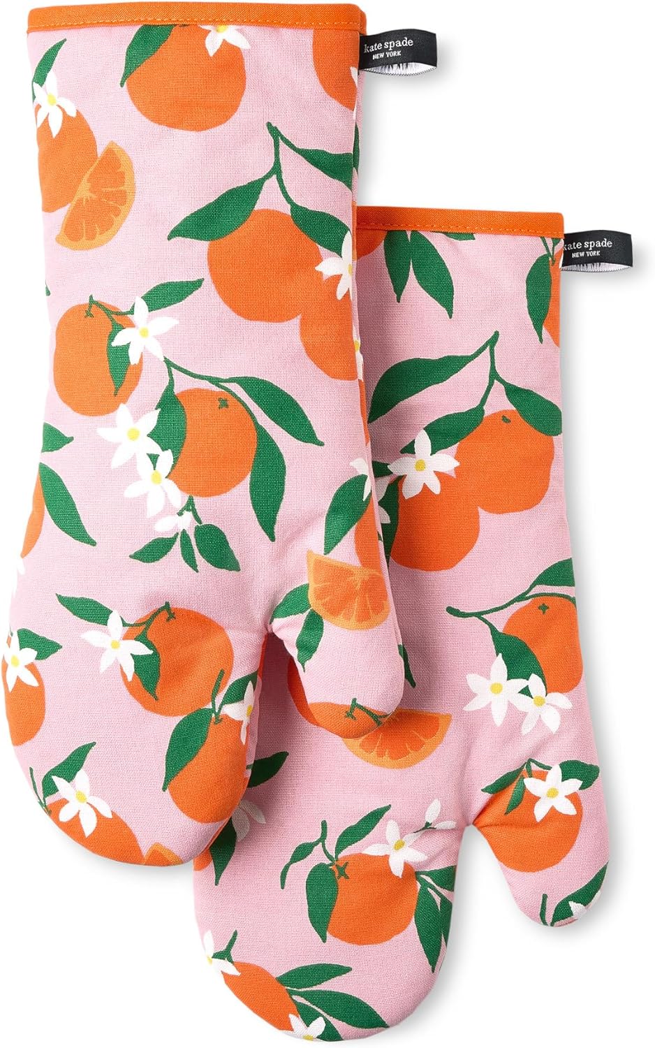 Kate Spade New York Squeeze The Day Oven Mitt 2-Pack Orange Pink heat resistant