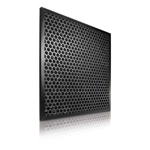 Pellet-based activated carbon filter showing granular carbon media for VOC adsorption - HEPA vs Activated Carbon Filters