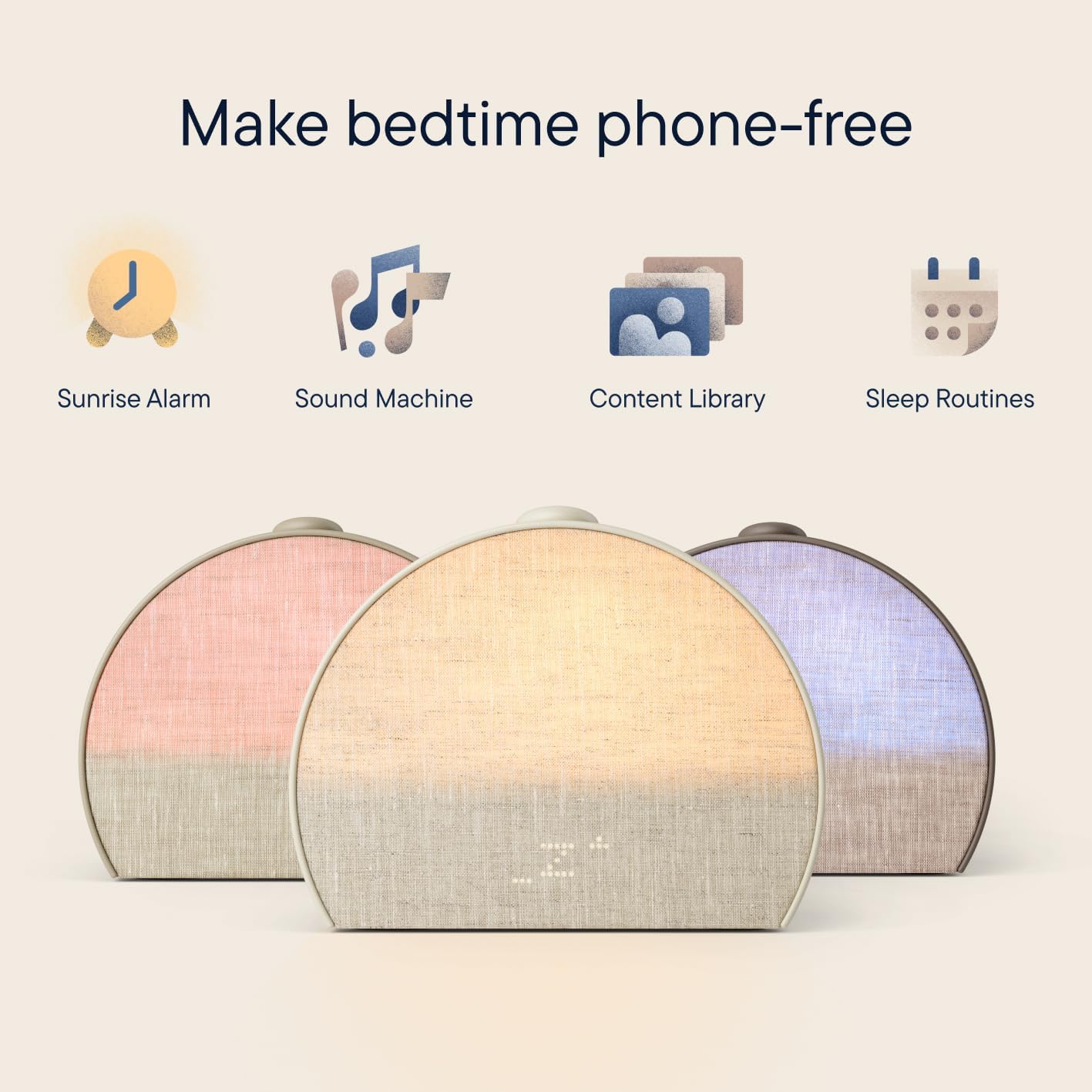 Hatch Restore 3 promotes phone-free bedtime with sleep audio and lamp