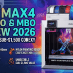 QIDI Max4 Combo Review 2026: The Largest Sub-$1,500 CoreXY That Can Actually Print Nylon