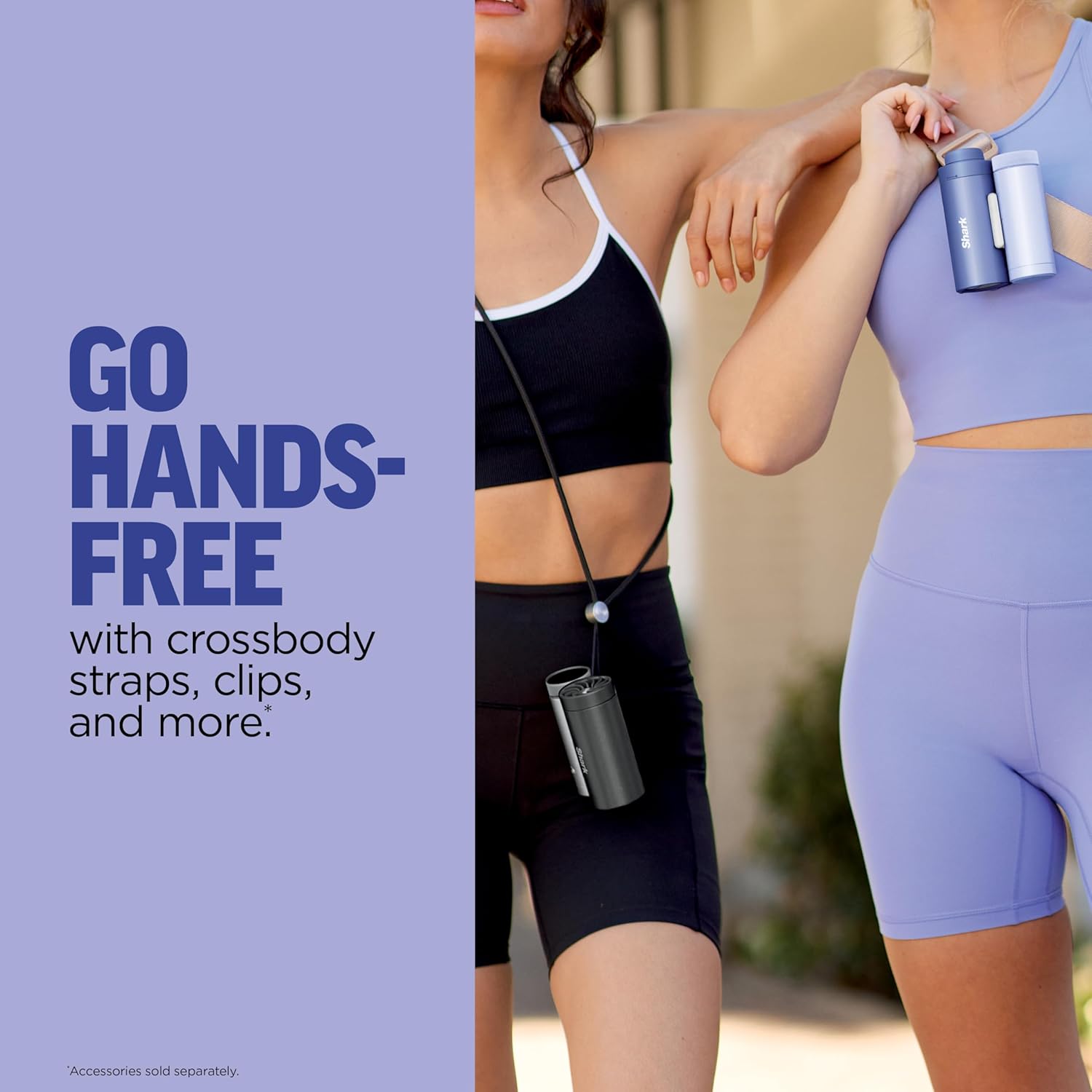 Shark ChillPill in hands-free tabletop position on a desk