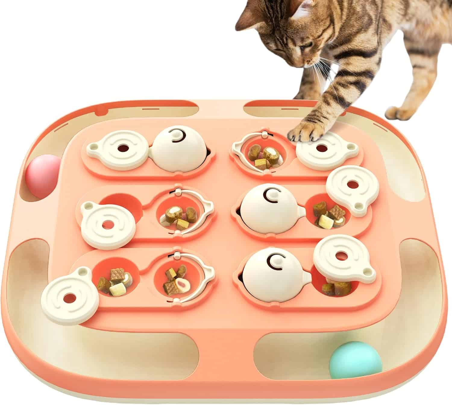 Kadtc 2-in-1 Cat Puzzle Feeder