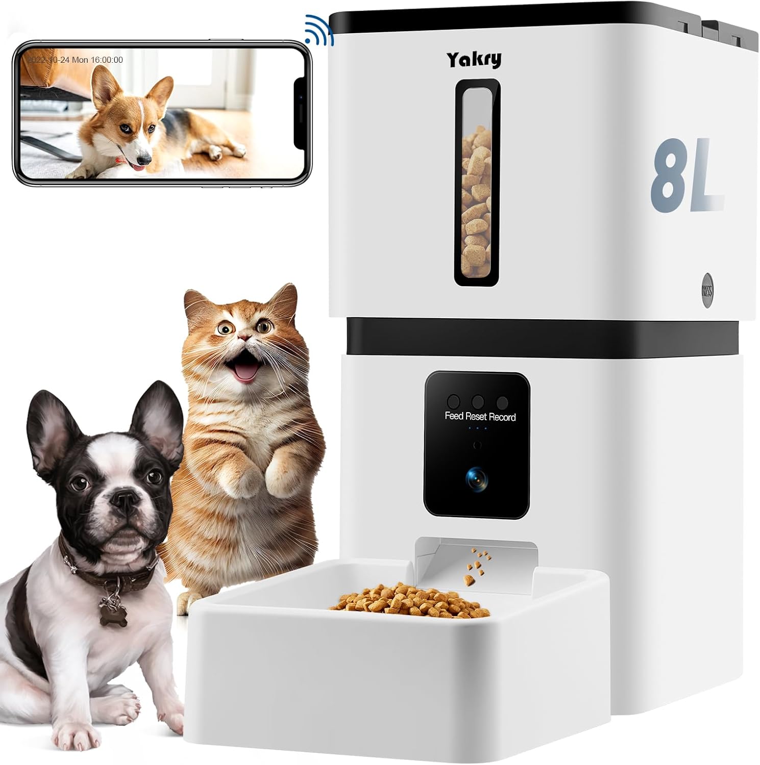 Yakry Automatic Dog Feeder with Camera