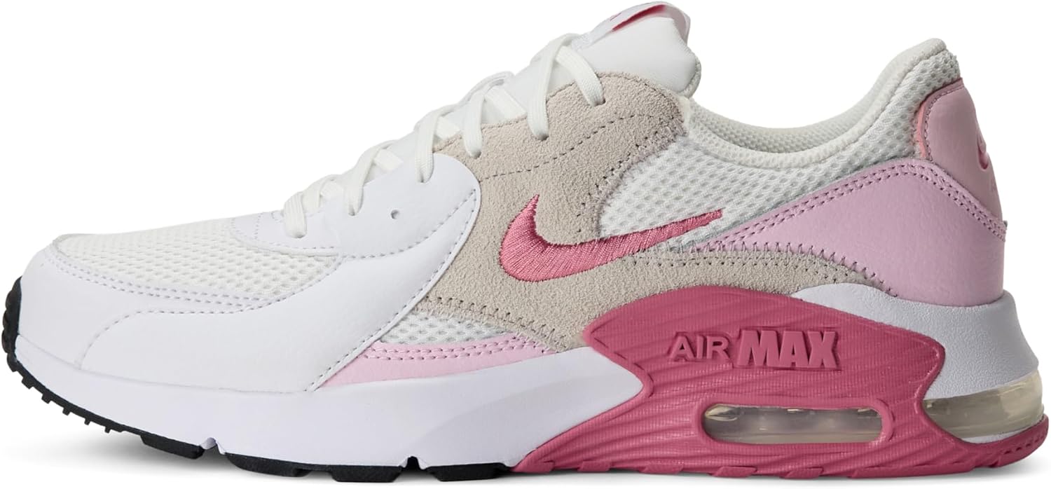 Nike Women's Air Max Excee sneaker in peony pink and platinum colorway