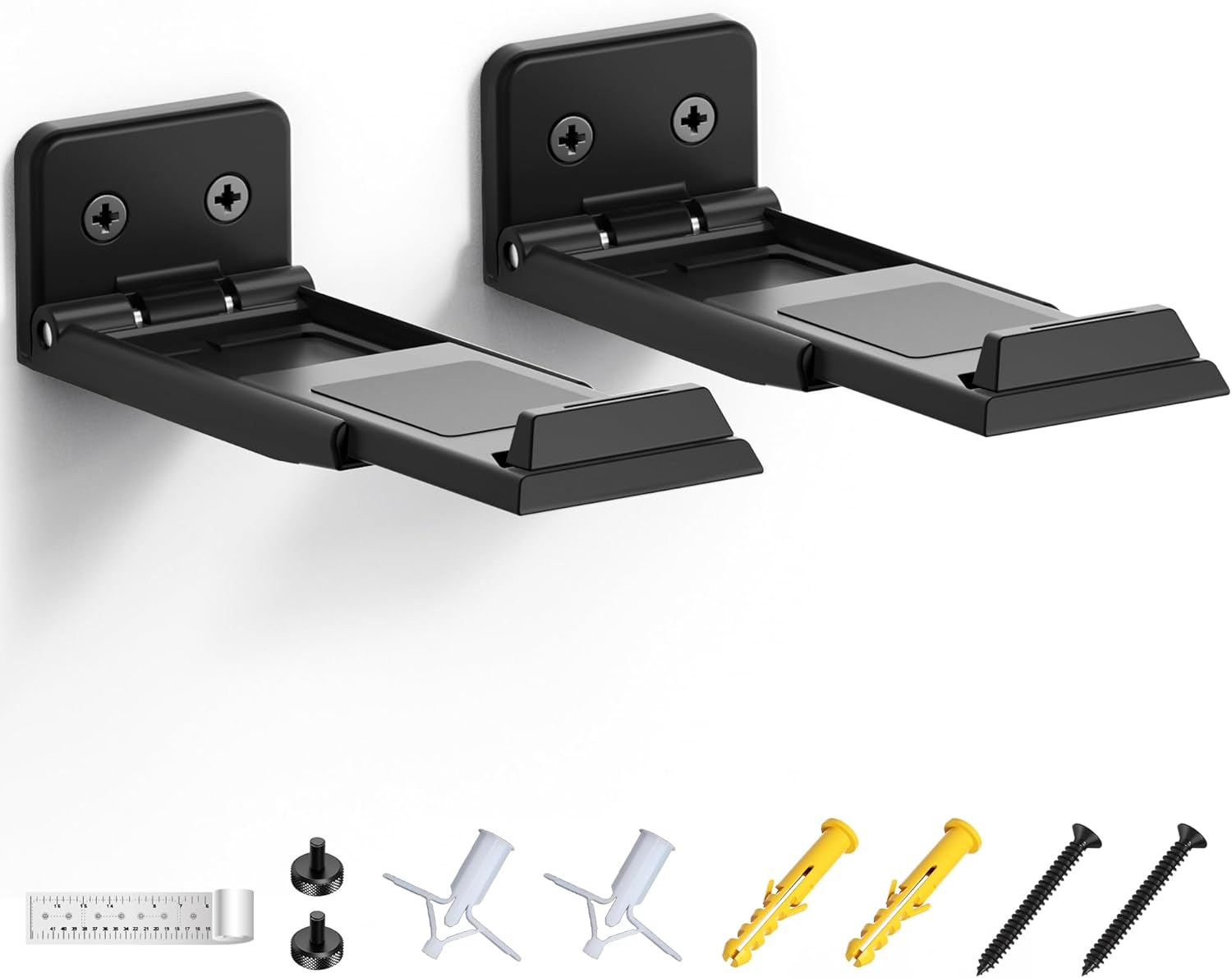 ELETIUO adjustable sound bar wall mount bracket shown installed beneath a wall-mounted TV