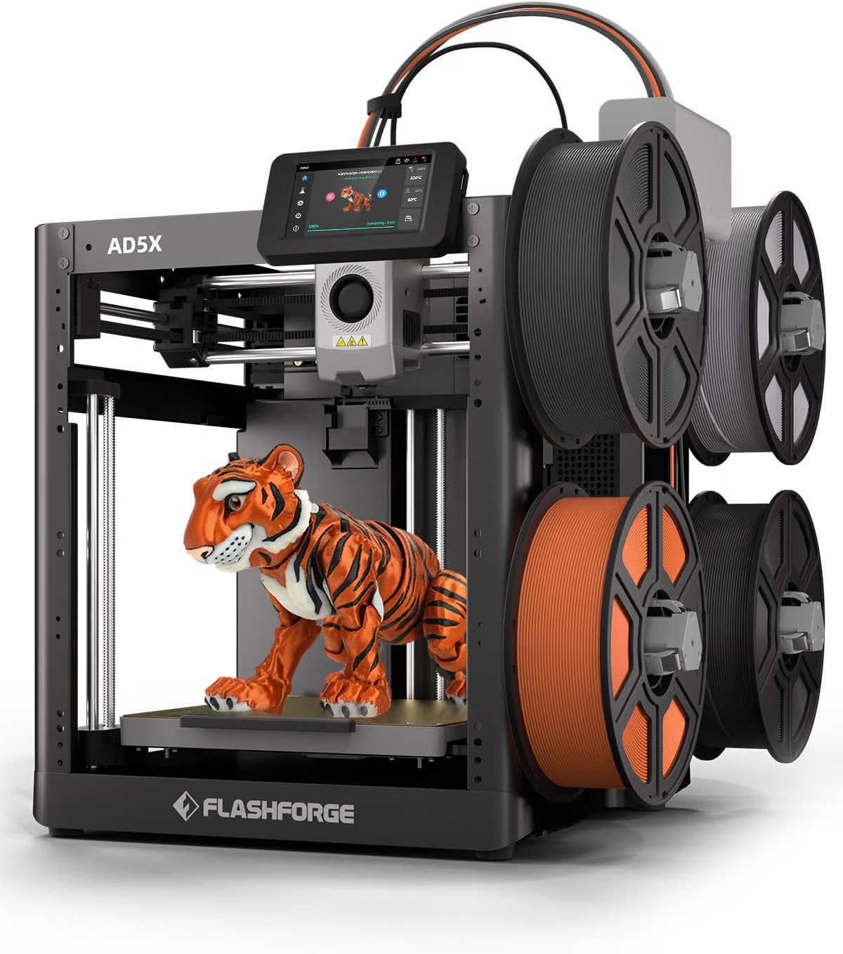 FLASHFORGE AD5X multi-color 3D printer with CoreXY frame and direct drive extruder