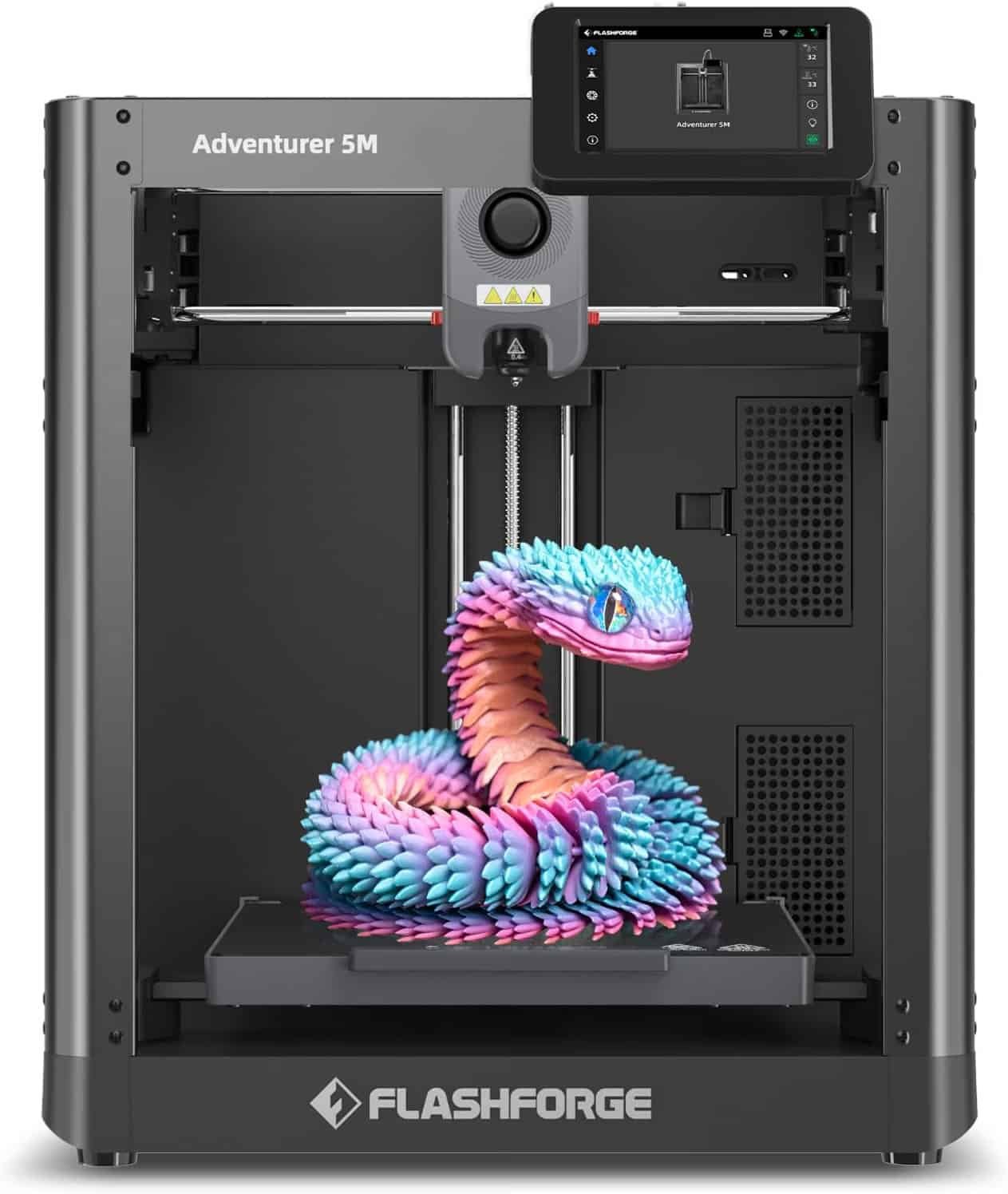 FLASHFORGE Adventurer 5M compact 3D printer with dual-sided PEI build plate