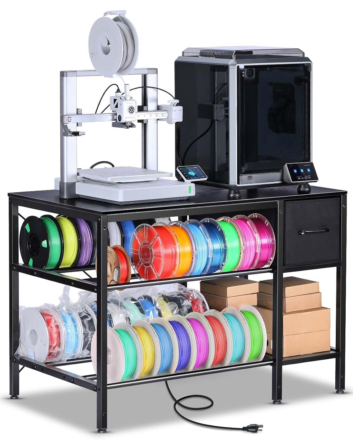 AHOWPD 3D Printer Table with Filament Storage Rack for Creality printers, Black Friday 2026